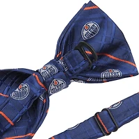 Men's Navy Edmonton Oilers Oxford Bow Tie