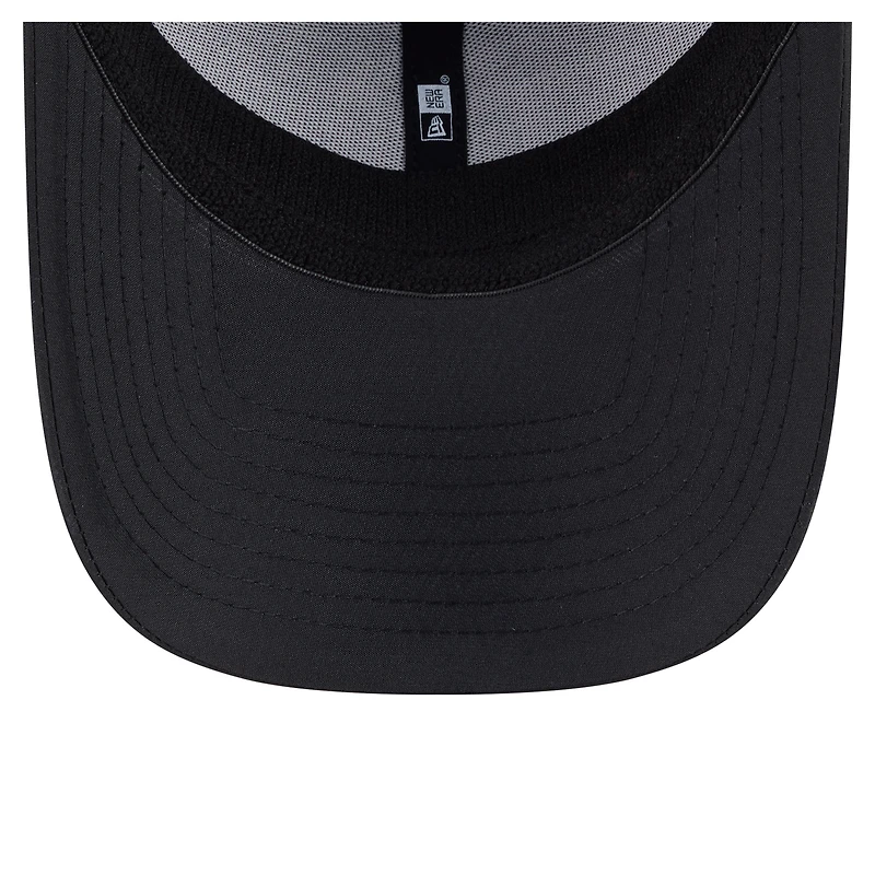 Casquette New Era Blackout Edmonton Oilers pour homme, modèle 39THIRTY Flex Fit
