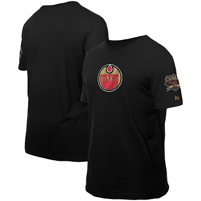 T-shirt noir New Era pour homme, motif fête du Canada