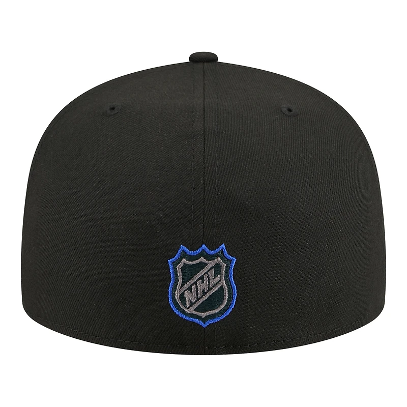 Casquette ajustée New Era Edmonton Oilers Color Pop 59FIFTY pour homme, noire