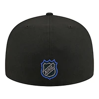 Casquette ajustée New Era Edmonton Oilers Color Pop 59FIFTY pour homme, noire
