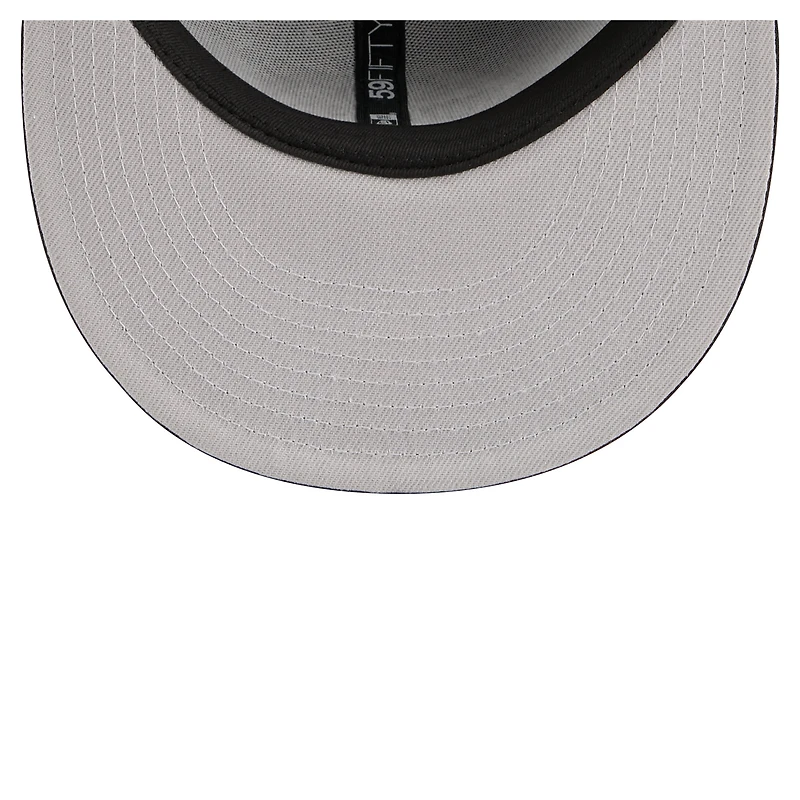 Casquette ajustée New Era Edmonton Oilers Color Pop 59FIFTY pour homme, noire
