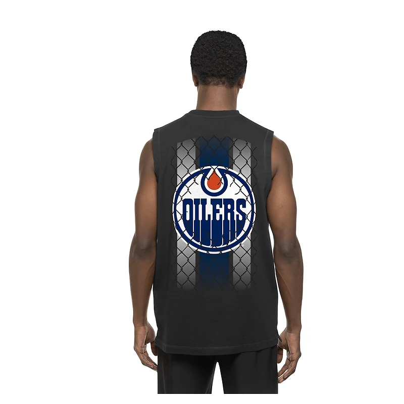 Men's New Era Black Edmonton Oilers Tank Top