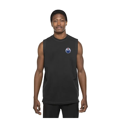 Men's New Era Black Edmonton Oilers Tank Top