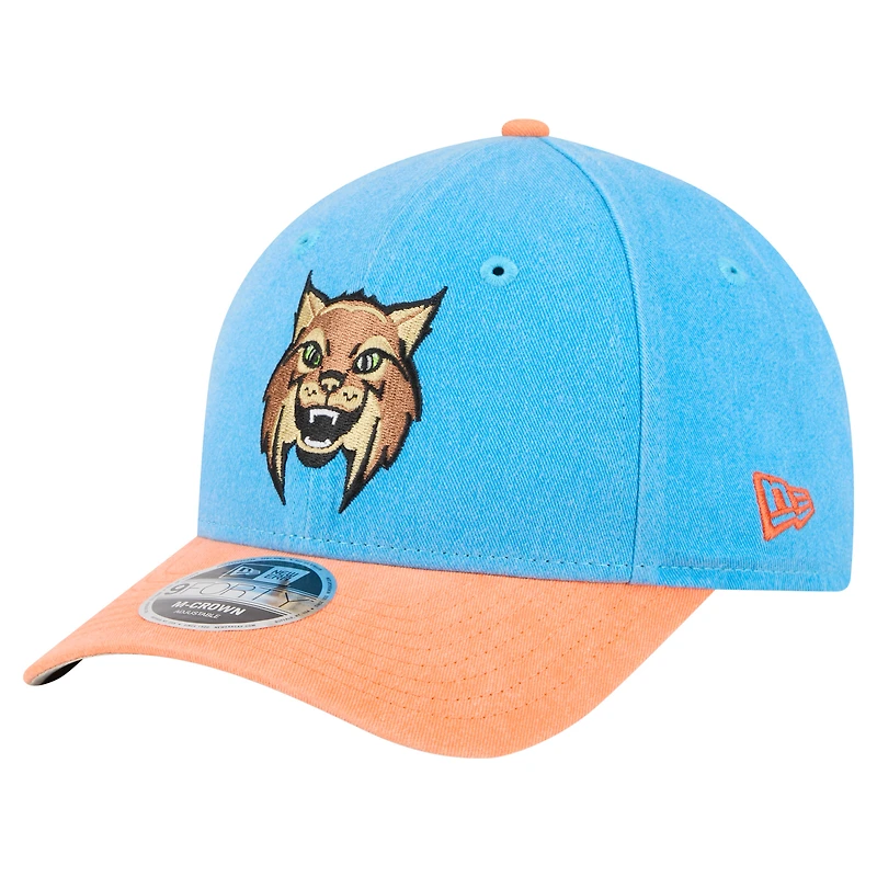 Casquette ajustable New Era bleue Edmonton Oilers Jr. Mascotte 9FORTY M-Crown pour homme