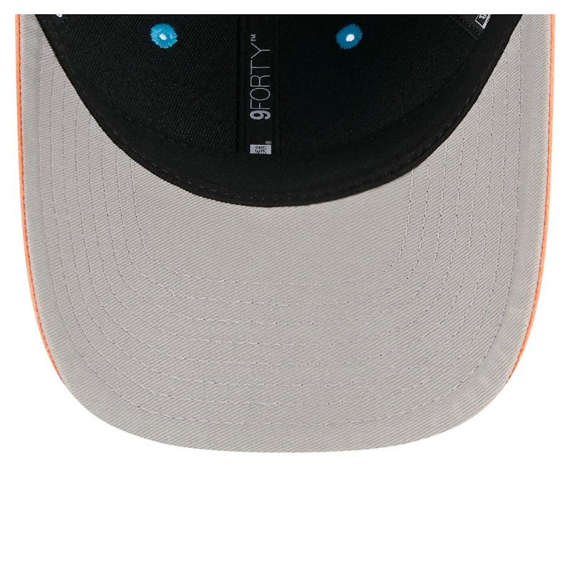 Casquette ajustable New Era bleue Edmonton Oilers Jr. Mascotte 9FORTY M-Crown pour homme