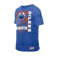 Men's New Era  Blue Edmonton Oilers Mineral Wash T-Shirt