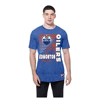 Men's New Era  Blue Edmonton Oilers Mineral Wash T-Shirt