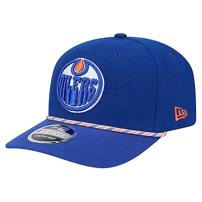 Men's New Era Blue Edmonton Oilers Multi-Rope 9SEVENTY Adjustable Hat