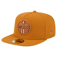 Casquette ajustée A-Frame 59FIFTY marron des Oilers d'Edmonton pour homme de New Era