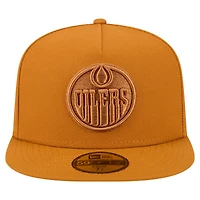 Casquette ajustée A-Frame 59FIFTY marron des Oilers d'Edmonton pour homme de New Era