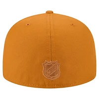 Men's New Era  Brown Edmonton Oilers Color Pack 59FIFTY A-Frame Fitted Hat