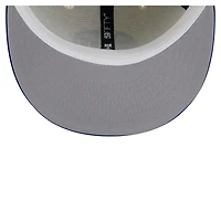 Casquette ajustée chromée 59FIFTY New Era pour homme, couleur crème/bleu royal, des Oilers d'Edmonton