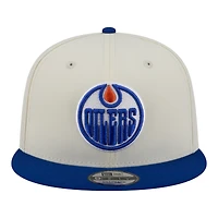 Men's New Era Cream Edmonton Oilers Localized 9FIFTY Snapback Hat