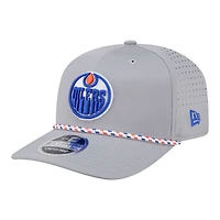 Casquette ajustable New Era grise Edmonton Oilers Sport 9SEVENTY pour homme