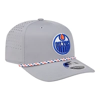 Casquette ajustable New Era grise Edmonton Oilers Sport 9SEVENTY pour homme