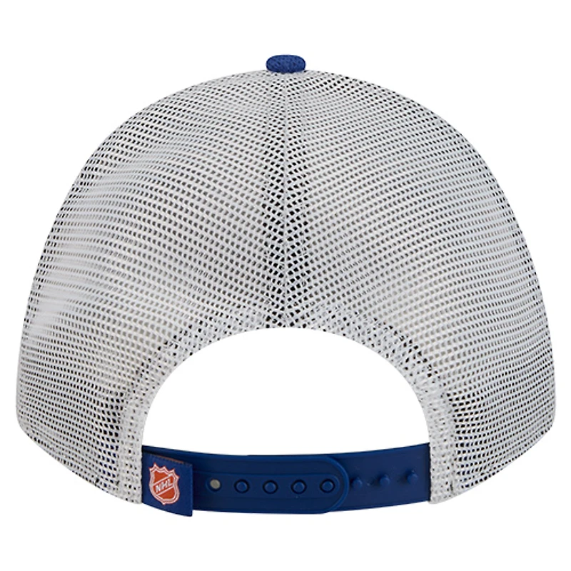 Men's New Era Orange/Royal Edmonton Oilers Sock 9FORTY M-Crown A-Frame Adjustable Hat