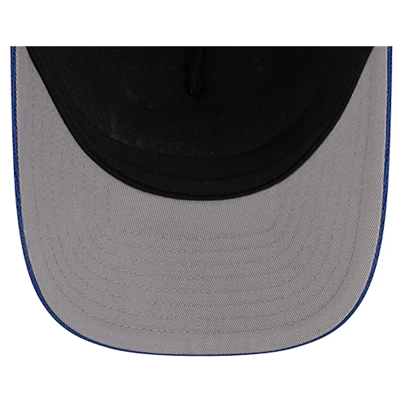 Casquette ajustable New Era orange/bleu royal Edmonton Oilers Sock 9FORTY M-Crown A-Frame pour homme