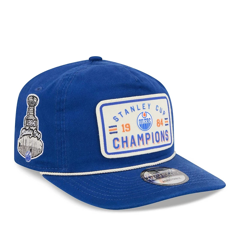 Men's New Era Royal Edmonton Oilers 1984 Stanley Cup Champions 19TWENTY Adjustable Hat