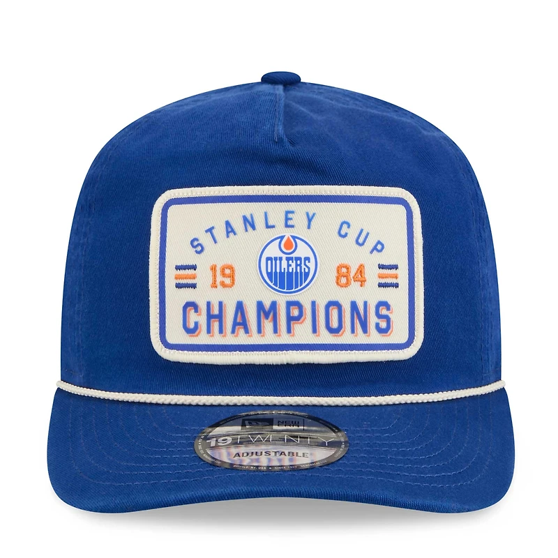 Men's New Era Royal Edmonton Oilers 1984 Stanley Cup Champions 19TWENTY Adjustable Hat