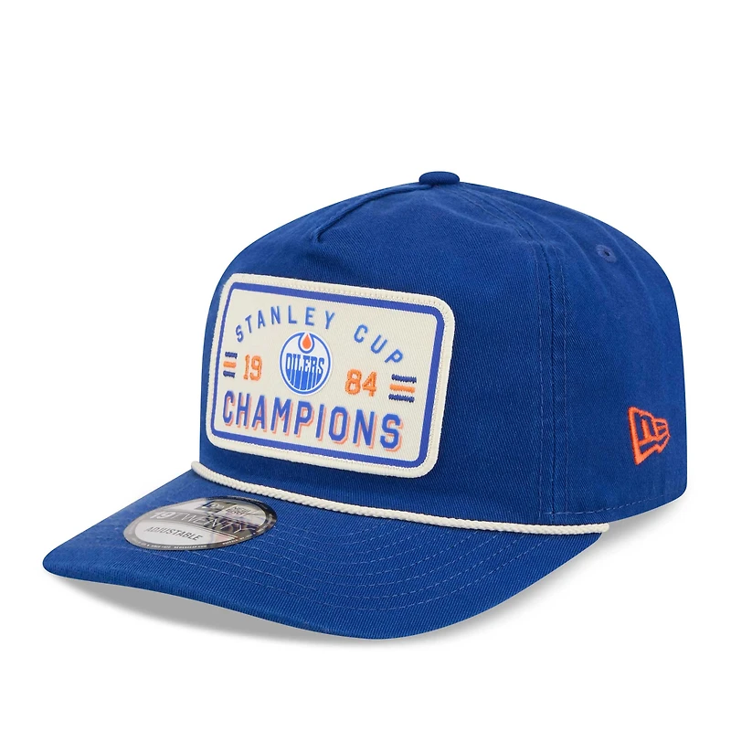 Men's New Era Royal Edmonton Oilers 1984 Stanley Cup Champions 19TWENTY Adjustable Hat