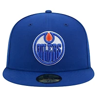 Casquette ajustée New Era Royal Edmonton Oilers 59FIFTY pour homme
