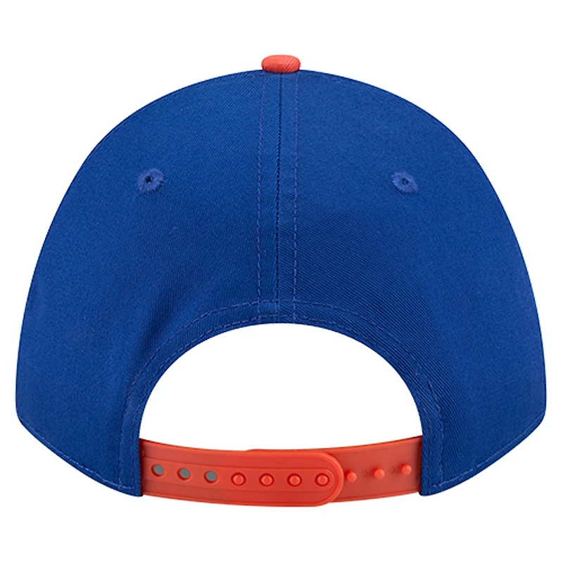 Casquette ajustable New Era Royal Edmonton Oilers 9FORTY M-Crown A-Frame pour homme