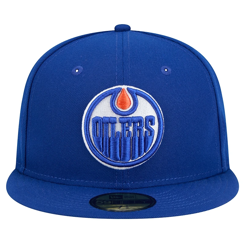 Men's New Era Royal Edmonton Oilers Core 59FIFTY Fitted Hat