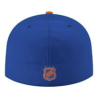 Men's New Era  Royal Edmonton Oilers Core Logo Two-Tone 59FIFTY Fitted Hat
