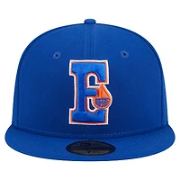 Casquette ajustée New Era Royal Edmonton Oilers Deceptor 59FIFTY pour homme