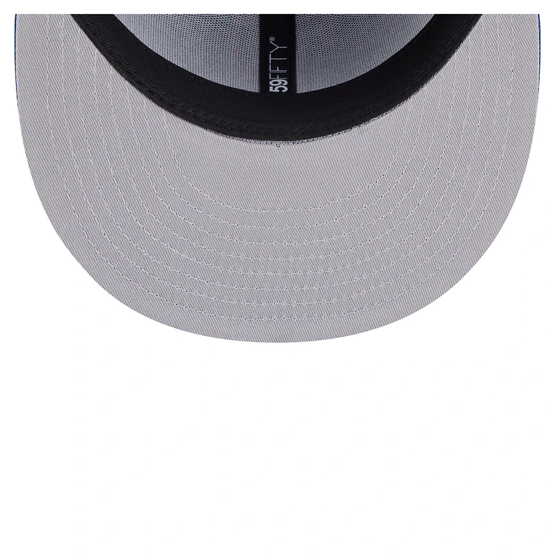 Casquette ajustée New Era Royal Edmonton Oilers Deceptor 59FIFTY pour homme