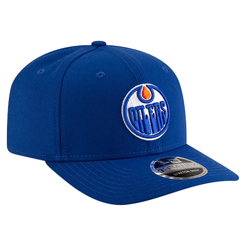 Casquette ajustable New Era Royal Edmonton Oilers Team Collection Basic 9SEVENTY pour homme