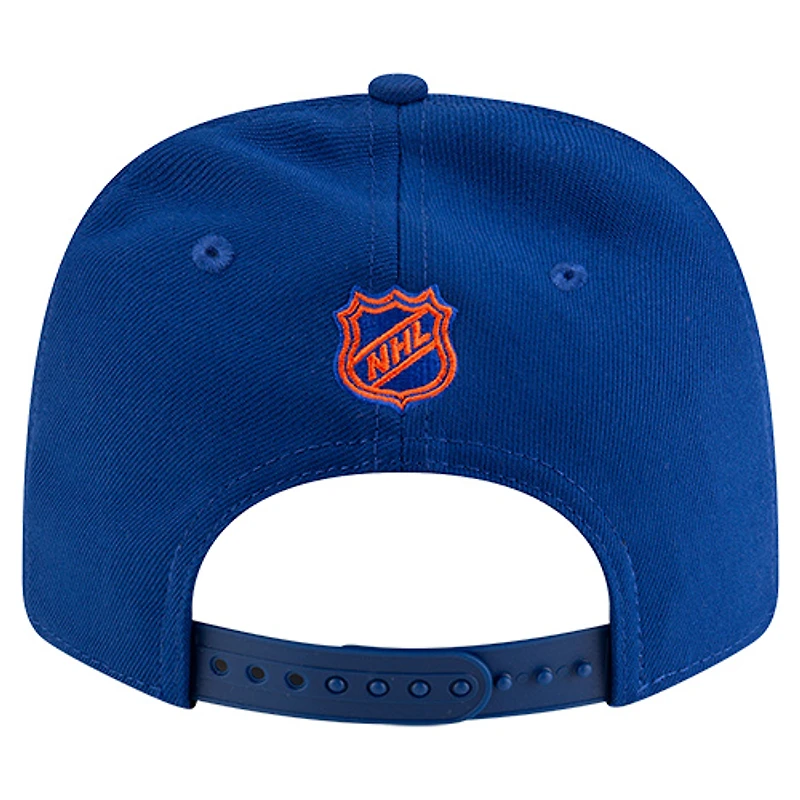 Casquette ajustable New Era Royal Edmonton Oilers Team Collection Basic 9SEVENTY pour homme