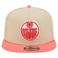 Men's New Era  Tan Edmonton Oilers Color Pack Two-Tone 9FIFTY A-Frame Snapback Hat