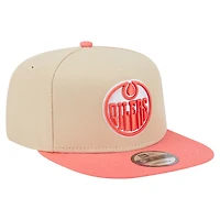 Men's New Era  Tan Edmonton Oilers Color Pack Two-Tone 9FIFTY A-Frame Snapback Hat