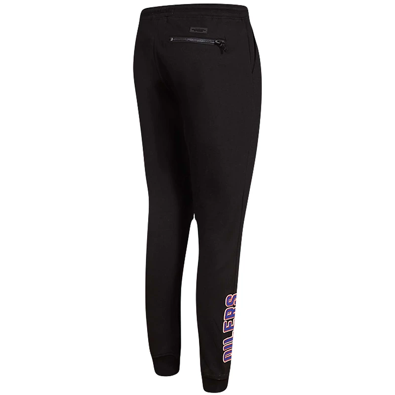 Pantalon de jogging en chenille classique Pro Standard Edmonton Oilers pour hommes, noir