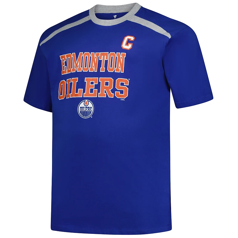 Men's Profile Connor McDavid Royal Edmonton Oilers Big & Tall Name Number T-Shirt