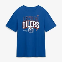 Men's Royal Edmonton Oilers 2026 Stanley Cup Playoffs Slogan T-Shirt