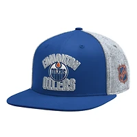 Men's Starter  Royal Edmonton Oilers Melton Wool Classic Startfit Snapback Hat