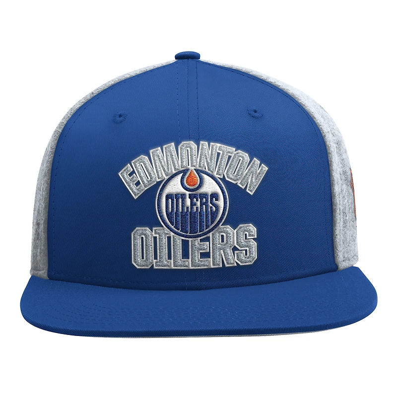 Men's Starter Royal Edmonton Oilers Melton Wool Classic Startfit Snapback Hat