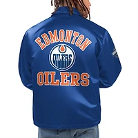 Veste à bouton-pression Starter Royal Edmonton Oilers Option Route Coaches pour hommes