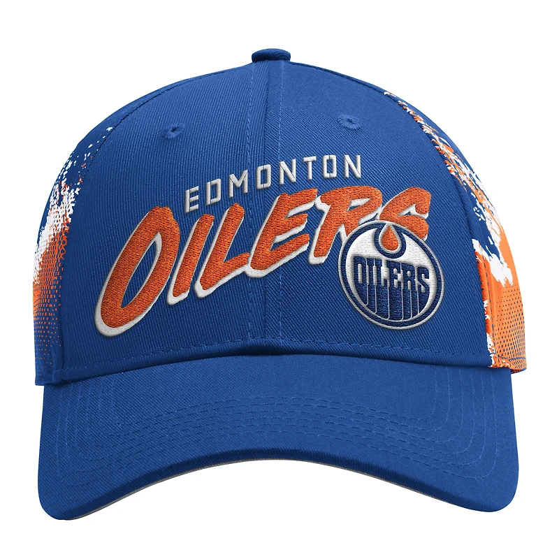 Casquette incurvée Starter Royal Edmonton Oilers Splash pour homme