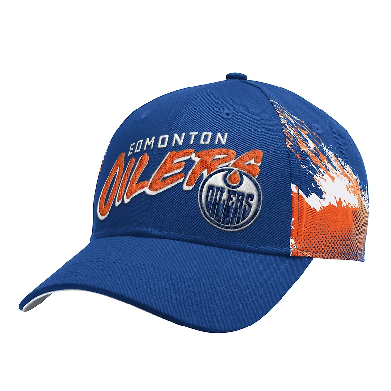 Casquette incurvée Starter Royal Edmonton Oilers Splash pour homme