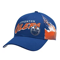 Casquette incurvée Starter Royal Edmonton Oilers Splash pour homme