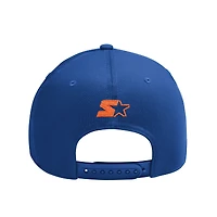 Men's Starter  Royal Edmonton Oilers Splash Curved Startfit Snapback Hat