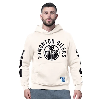 Men's Starter  White Edmonton Oilers Handoff Hoodie