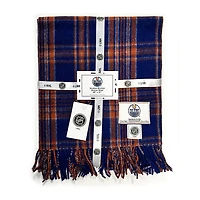 Couverture/écharpe de stade en laine mérinos Patrick King Woollen Company Edmonton Oilers, 79 x 175 cm.