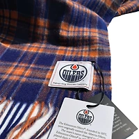 Patrick King Woollen Company Edmonton Oilers Tartan Wool Scarf