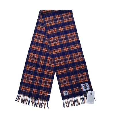 Patrick King Woollen Company Edmonton Oilers Tartan Wool Scarf