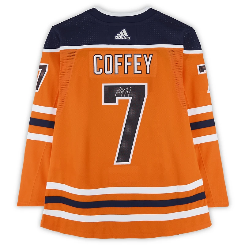 Paul Coffey Edmonton Oilers Autographed Orange adidas Jersey